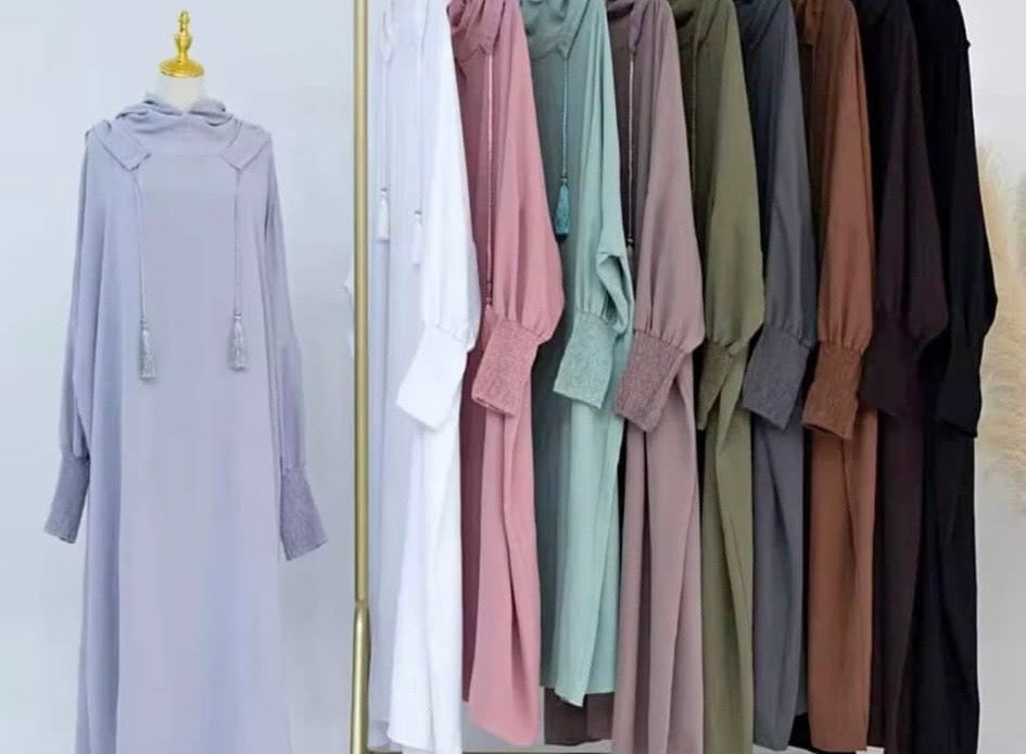 ✨ Robe de Prière Confortable avec Hijab Intégré ✨