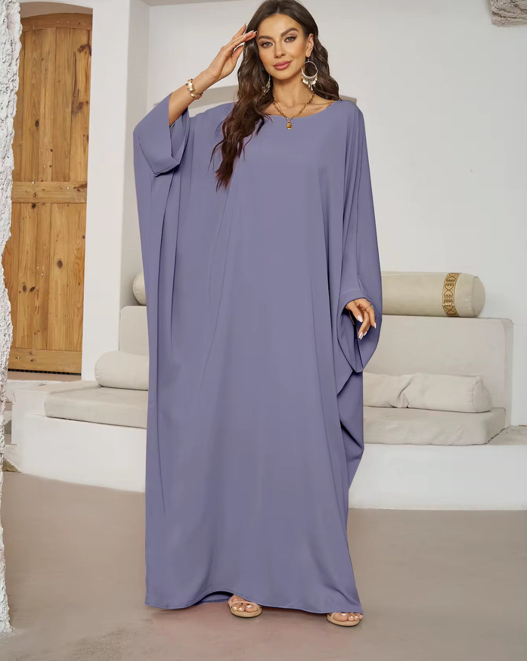 ABAYA PAPILLON AVEC FOULARD ASSORTI