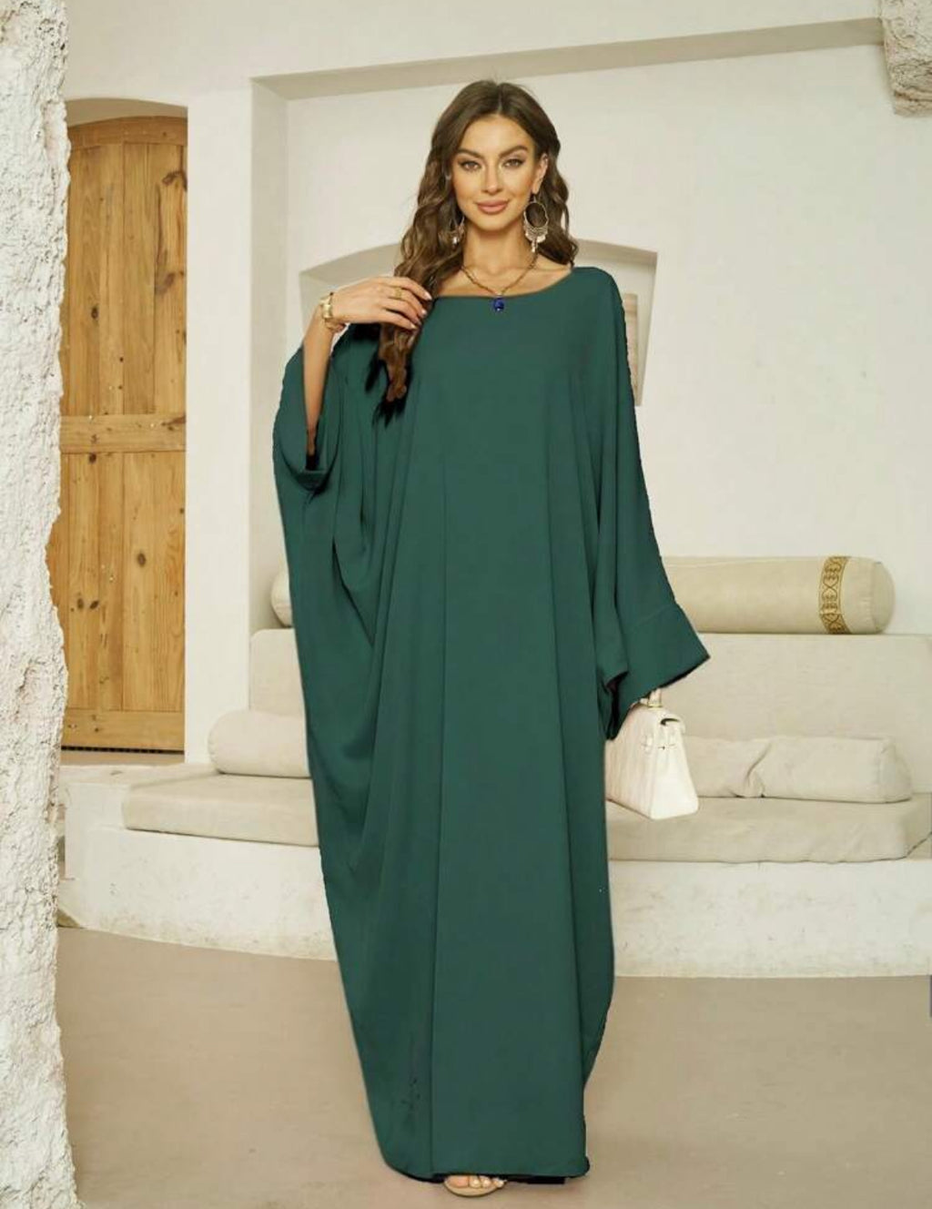 ABAYA PAPILLON AVEC FOULARD ASSORTI