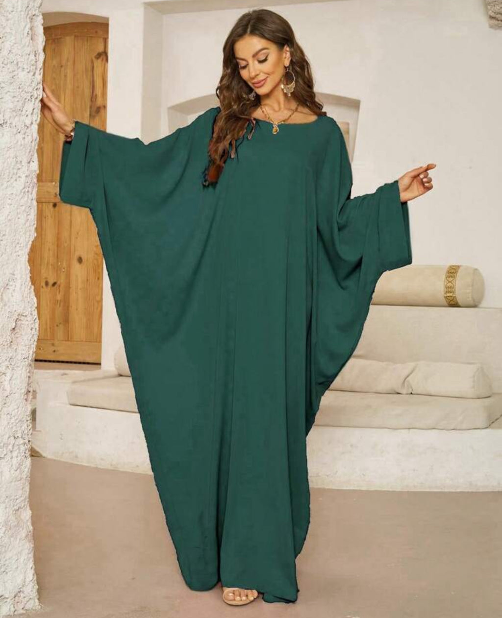 ABAYA PAPILLON AVEC FOULARD ASSORTI