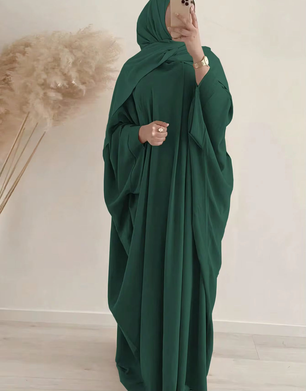 ABAYA PAPILLON AVEC FOULARD ASSORTI