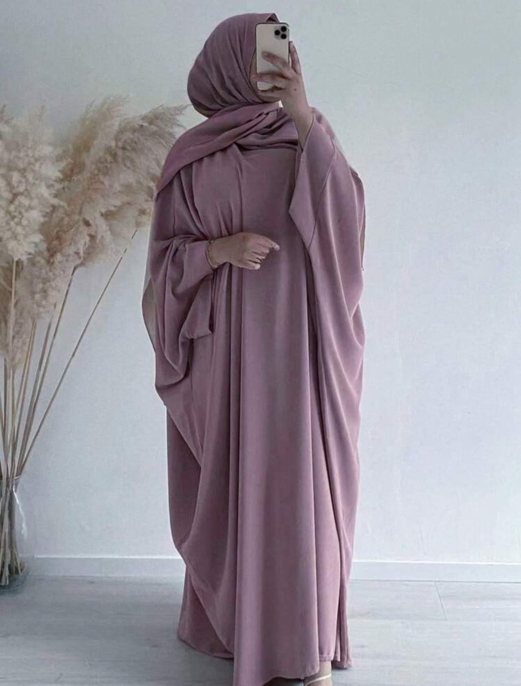 ABAYA PAPILLON AVEC FOULARD ASSORTI