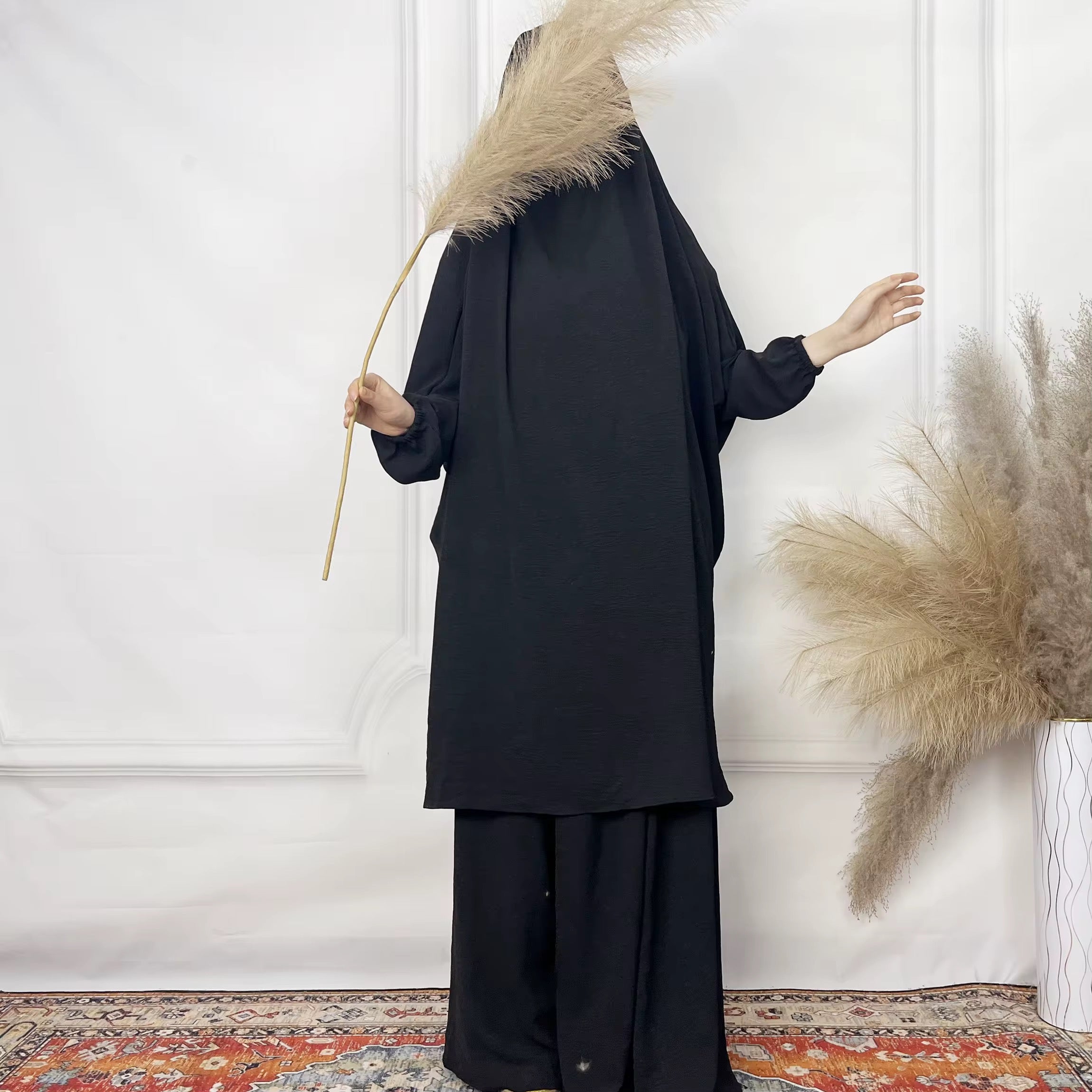 🌸 Ensemble Khimar & Jupe 2 Pièces en Tissu Jazz – Confort Ultime & Modestie