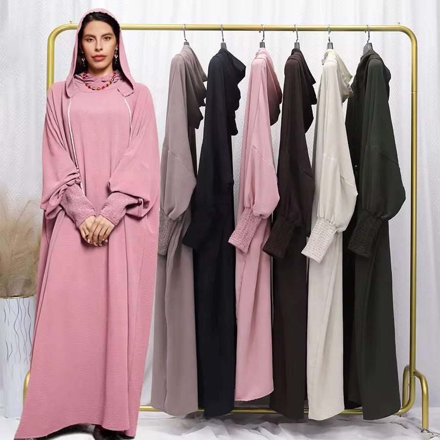 ✨ Robe de Prière Confortable avec Hijab Intégré ✨