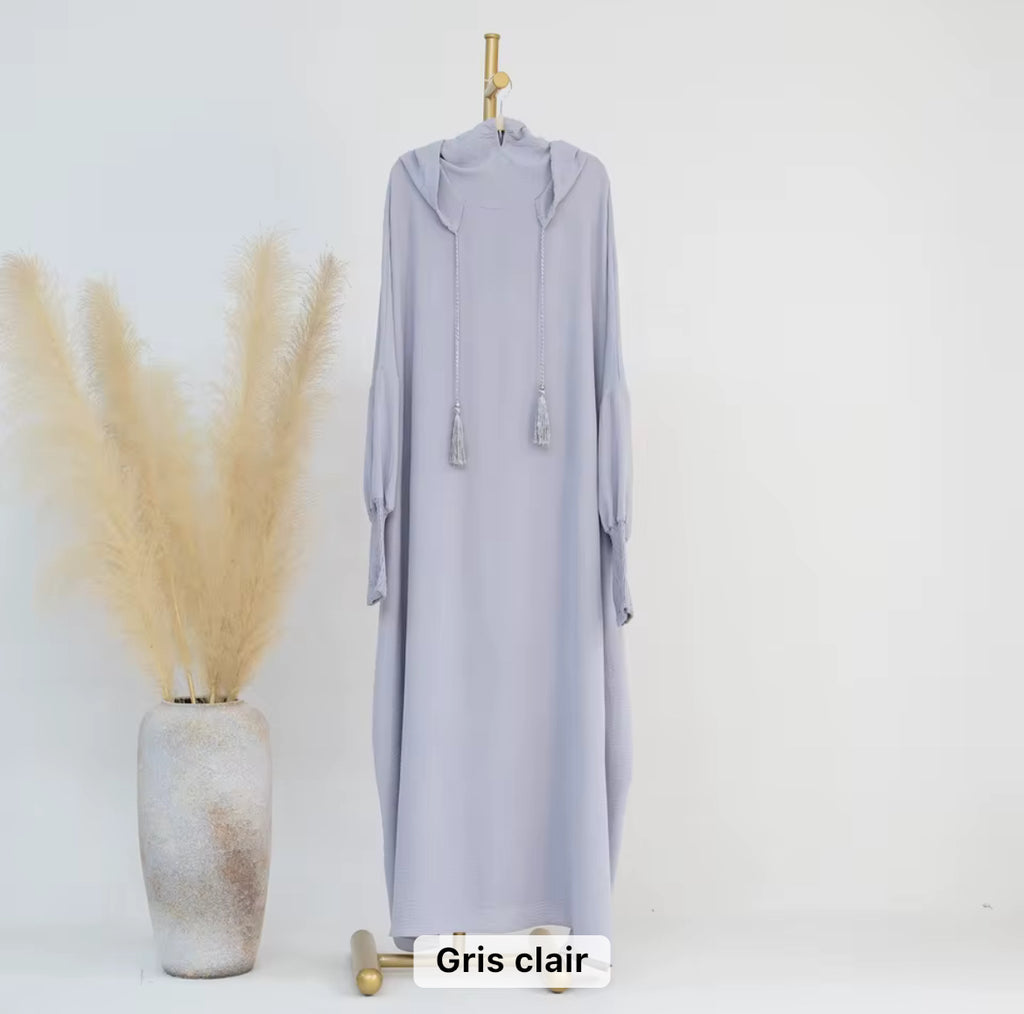 ✨ Robe de Prière Confortable avec Hijab Intégré ✨