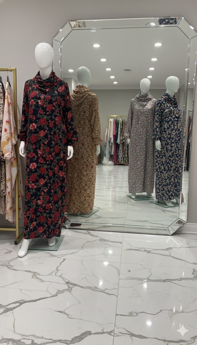 🌺ROBE ROSE ~ voile intégré