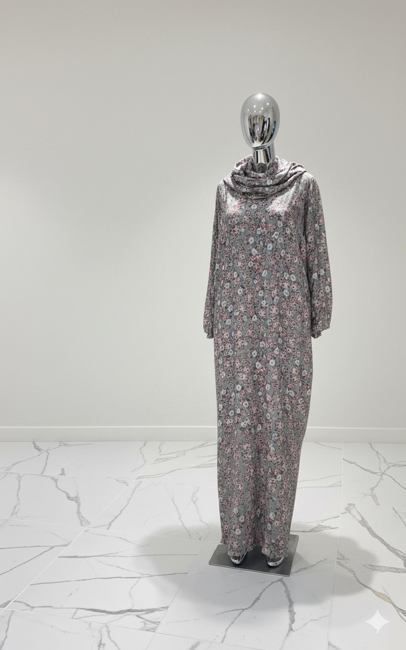 🌺ROBE ROSE ~ voile intégré