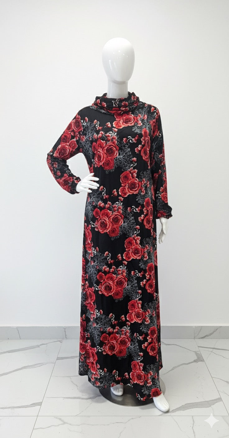 🌺ROBE ROSE ~ voile intégré