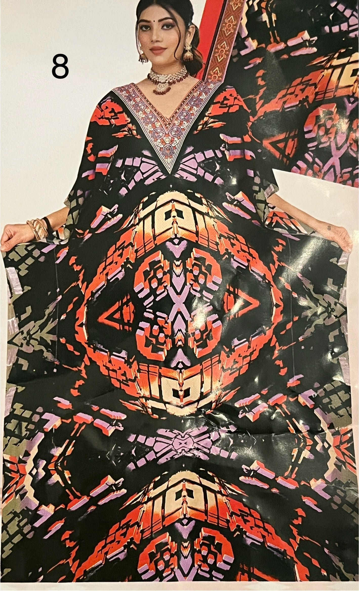 ROBE GÉO avec foulard assorti