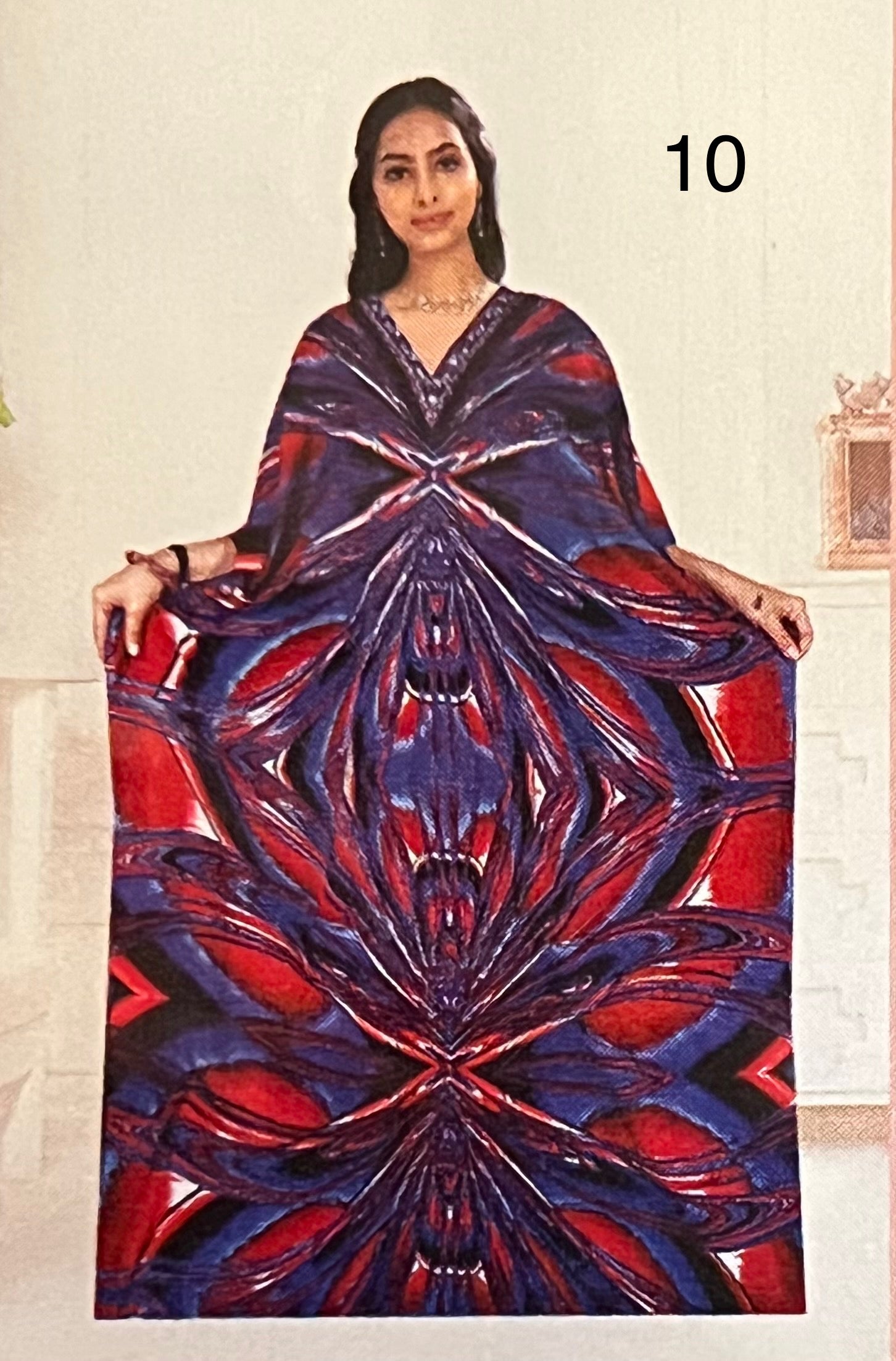 ROBE GÉO avec foulard assorti