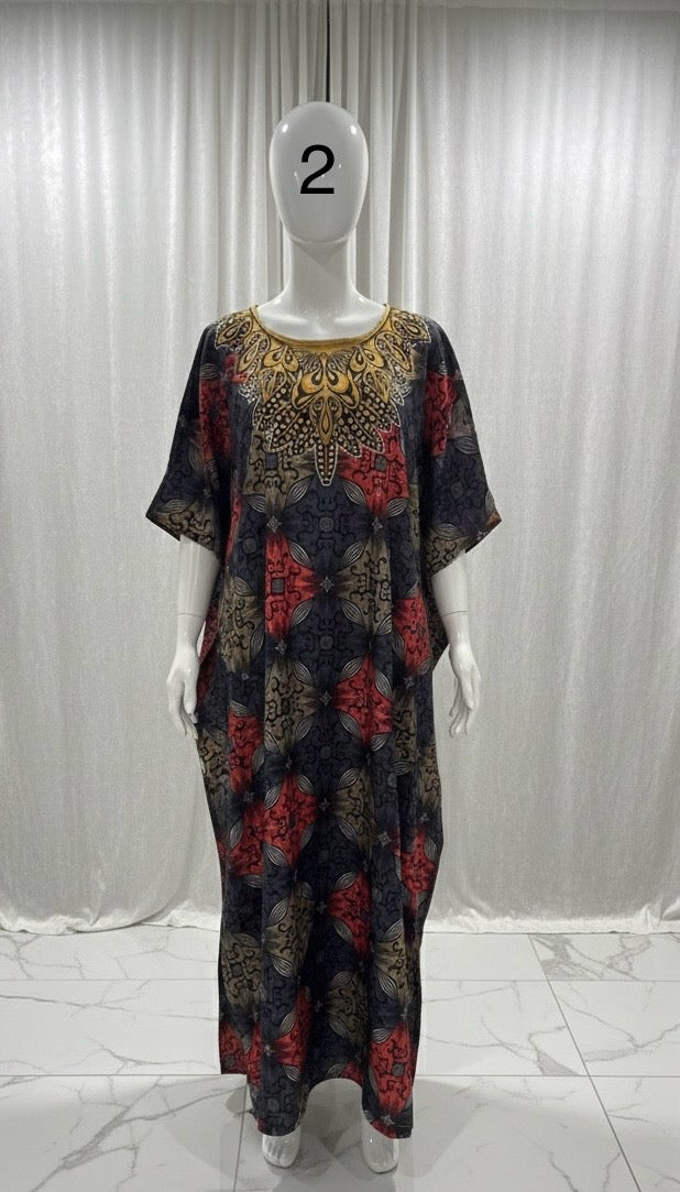 ROBE GÉO avec foulard assorti