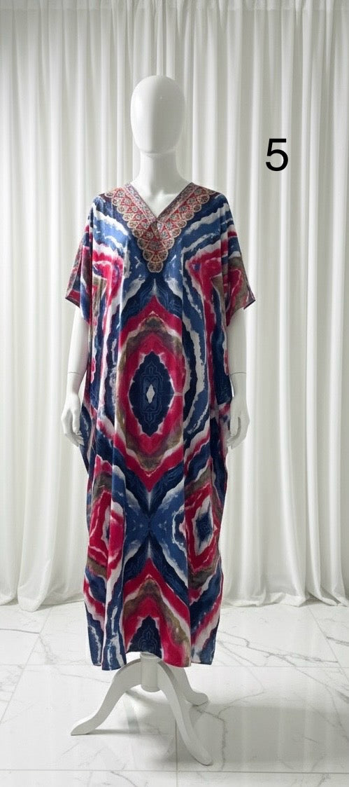 ROBE GÉO avec foulard assorti