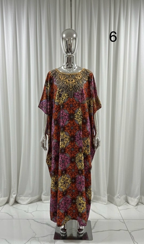 ROBE GÉO avec foulard assorti