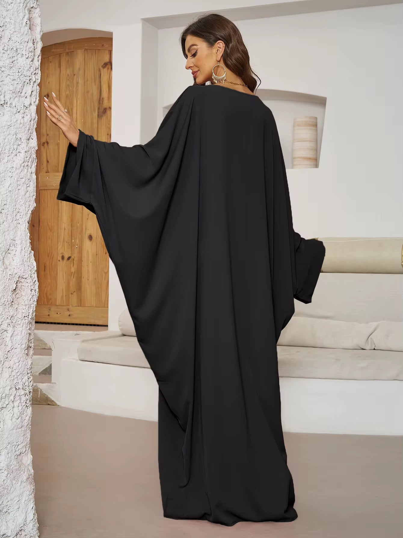 ABAYA PAPILLON AVEC FOULARD ASSORTI