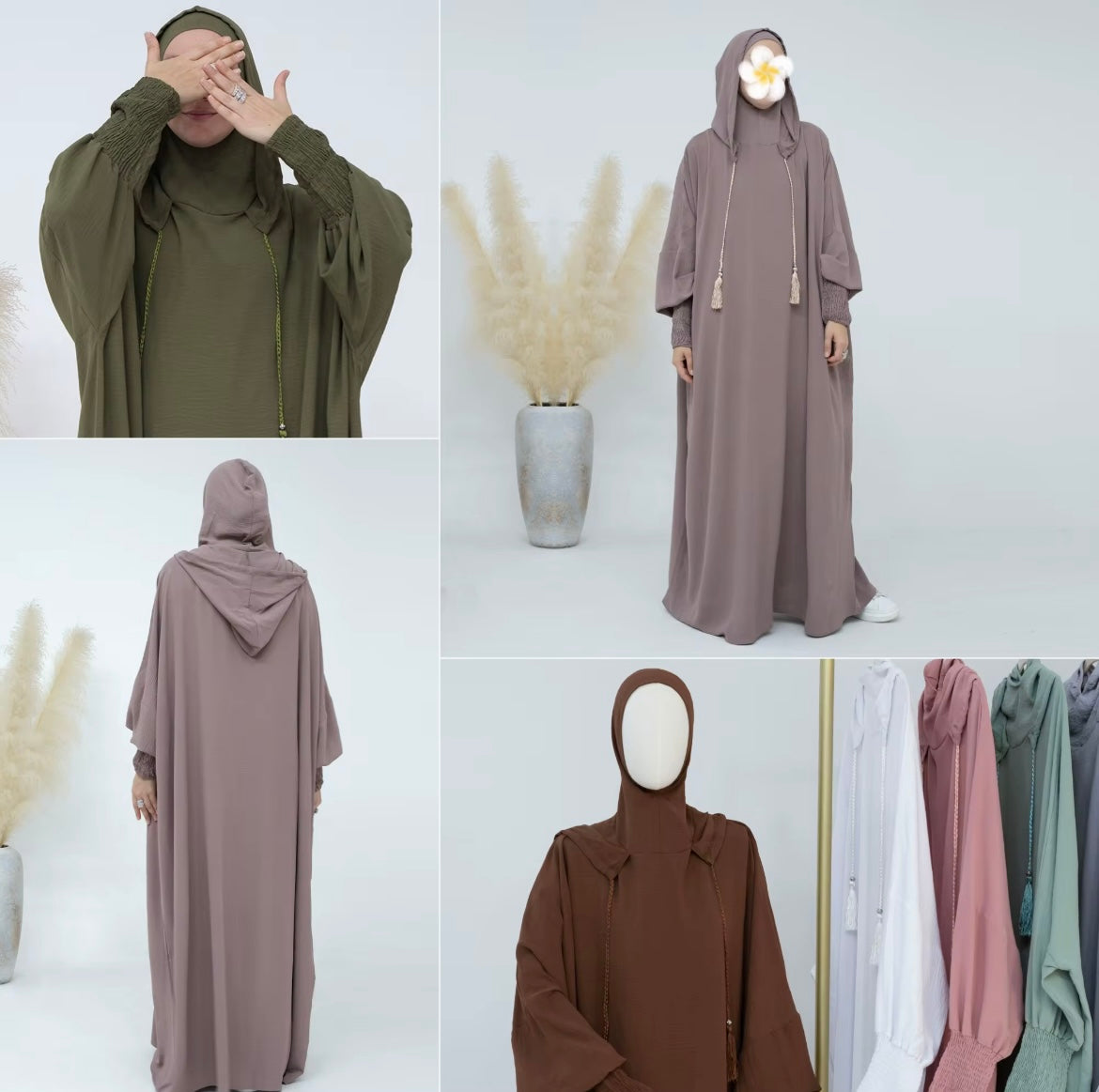 ✨ Robe de Prière Confortable avec Hijab Intégré ✨