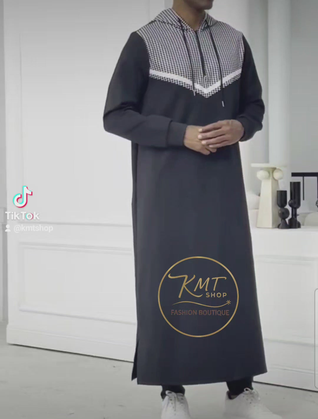 Qamis Homme à Capuche Urban KMT – Coton Premium