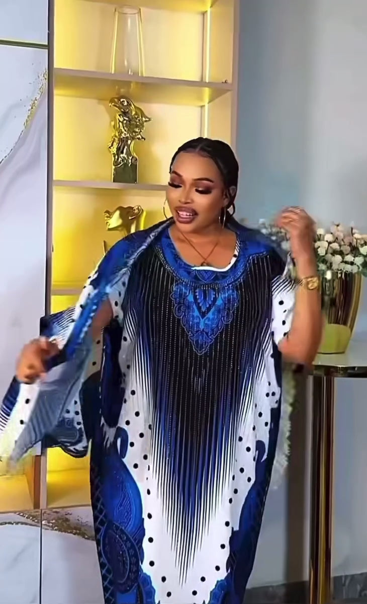 Boubou avec voile assorti