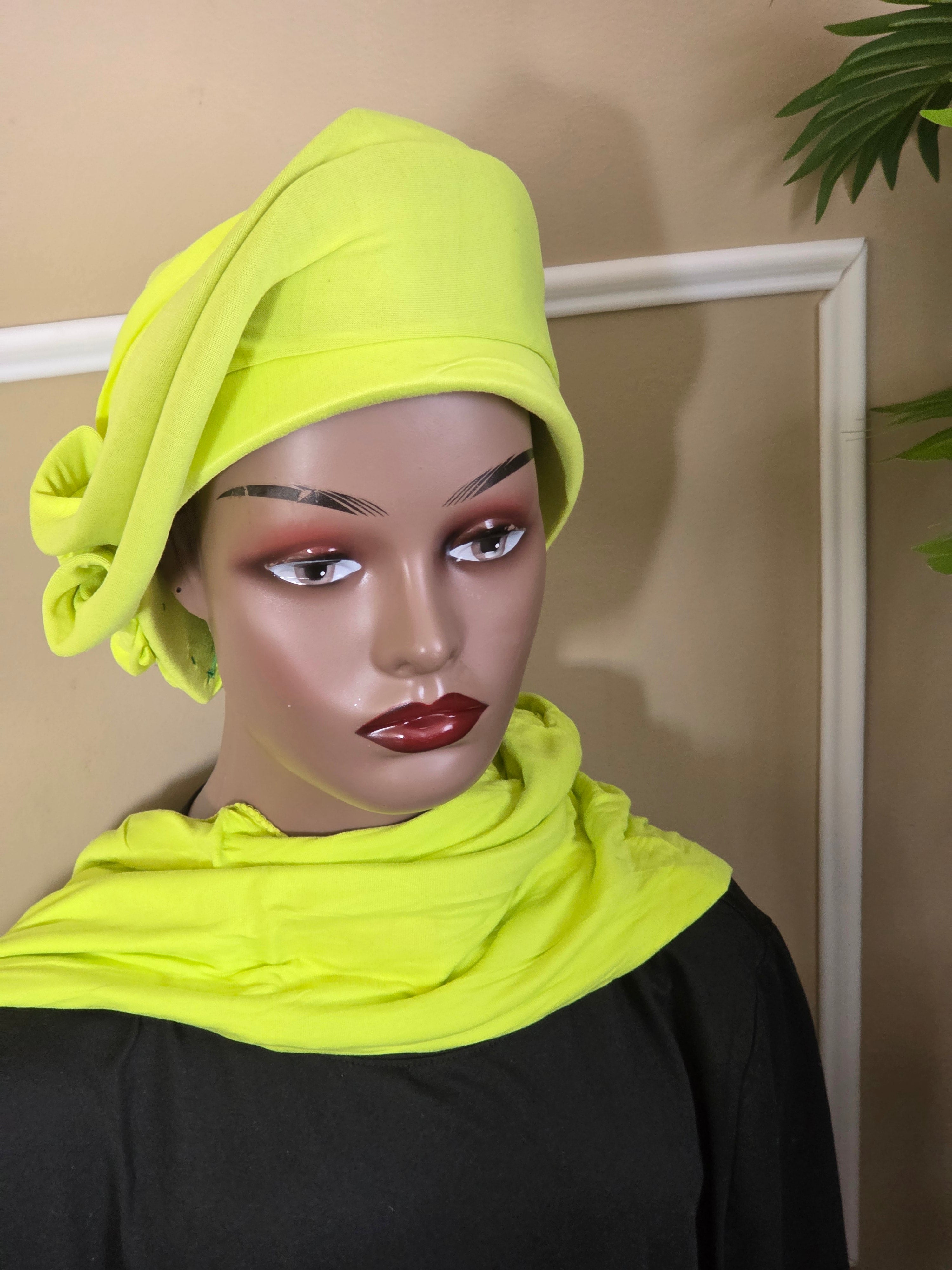 Turban avec foulard assorti