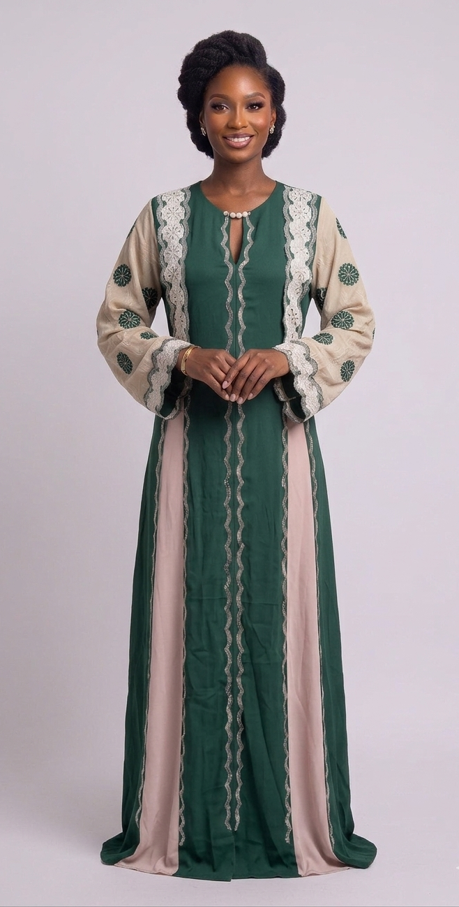 Abaya Perla - Vert