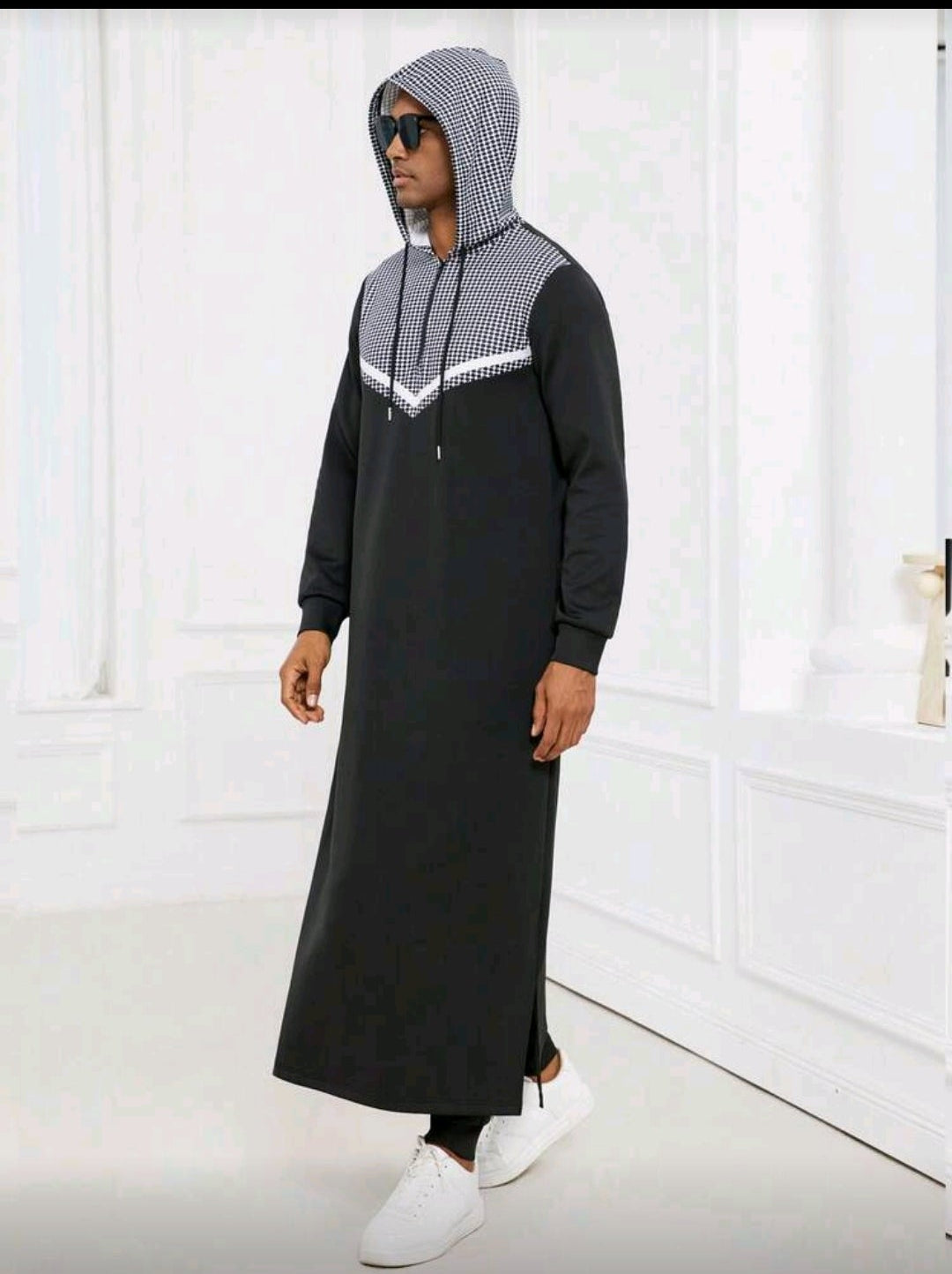 Qamis Homme à Capuche Urban KMT – Coton Premium