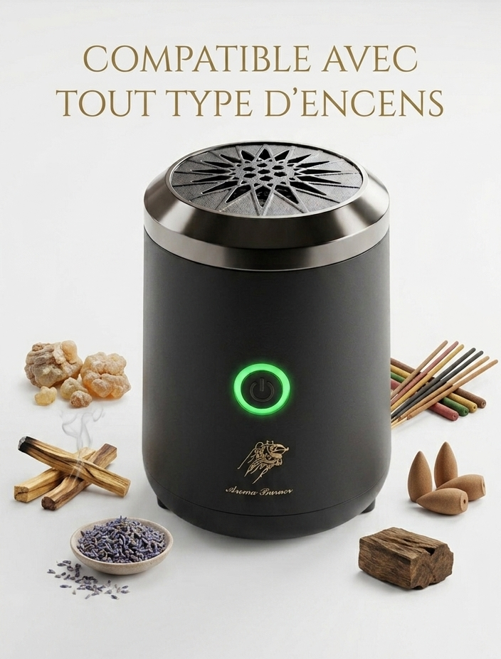 Brûleur d'Encens Électrique Portable Luxury - Édition Zen
