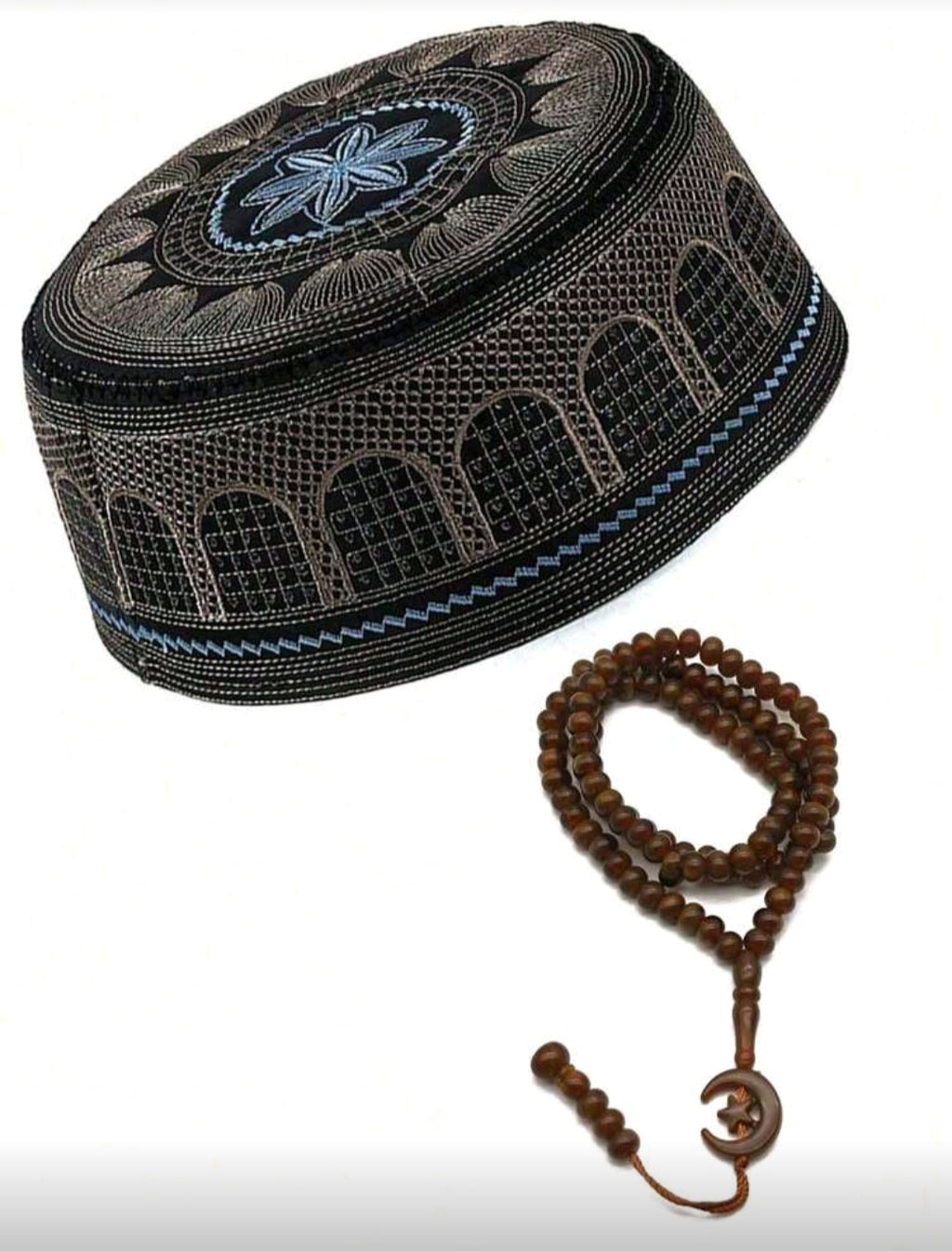 Kufi hat & tasbih set