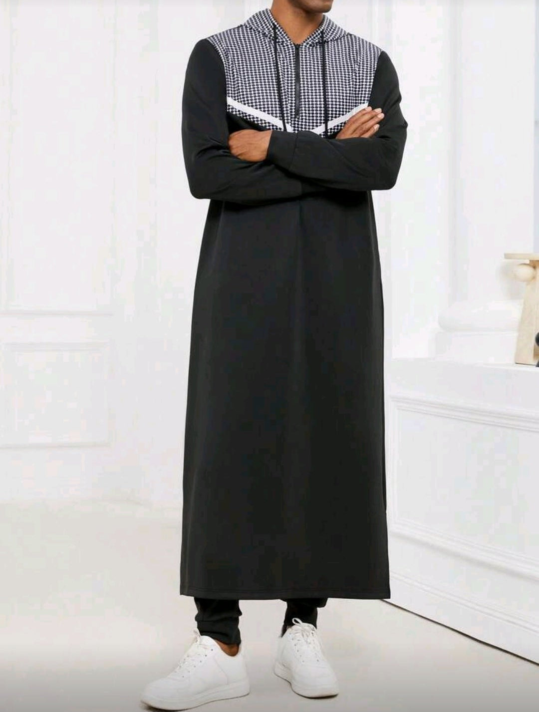 Qamis Homme à Capuche Urban KMT – Coton Premium