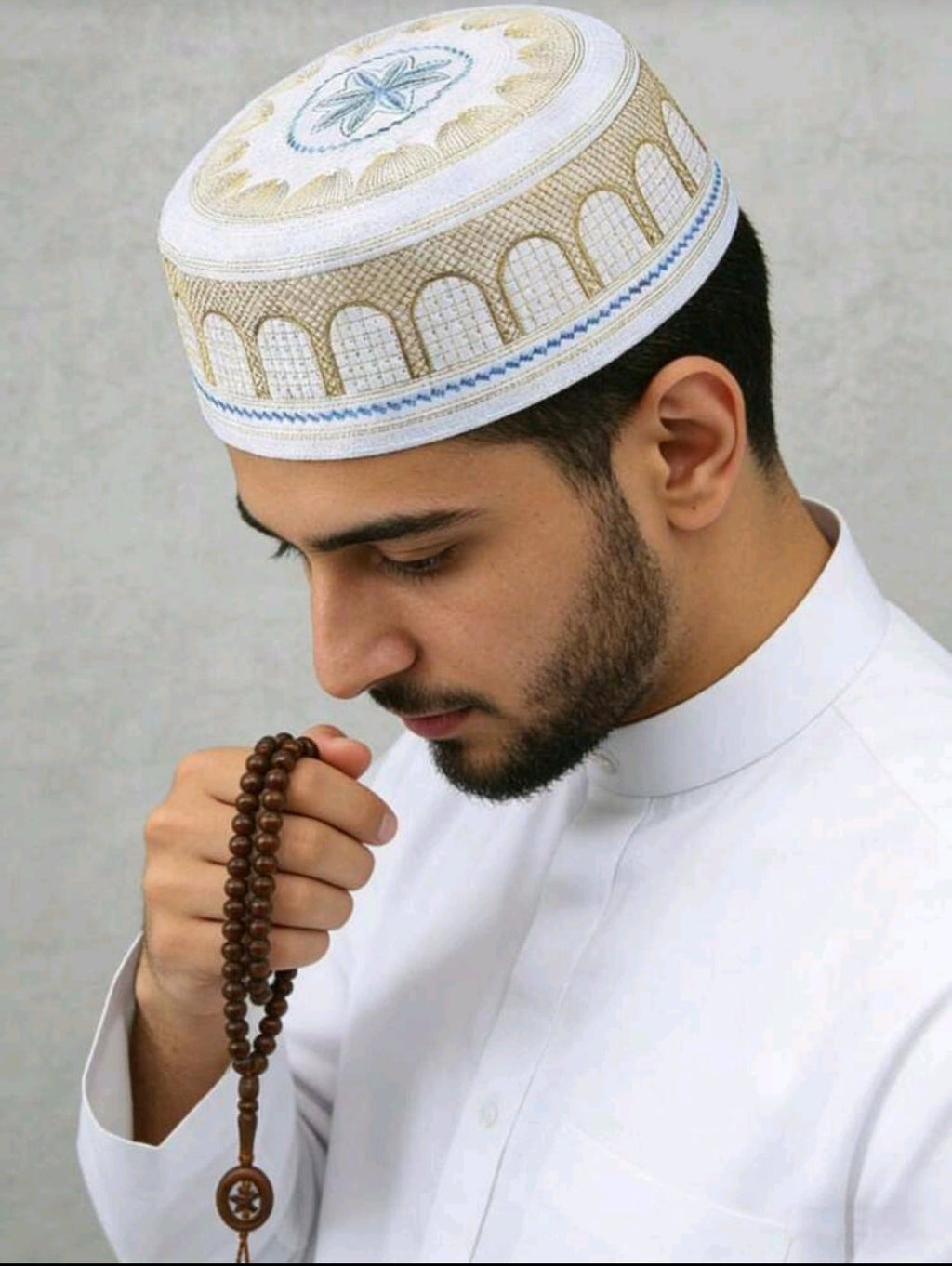 Kufi hat & tasbih set