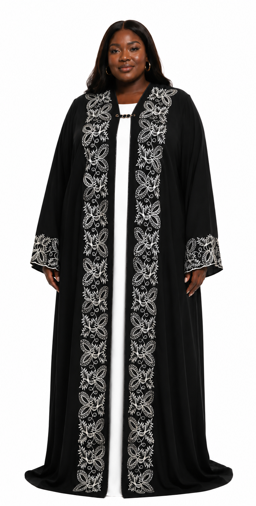 Abaya Noor  - blanc