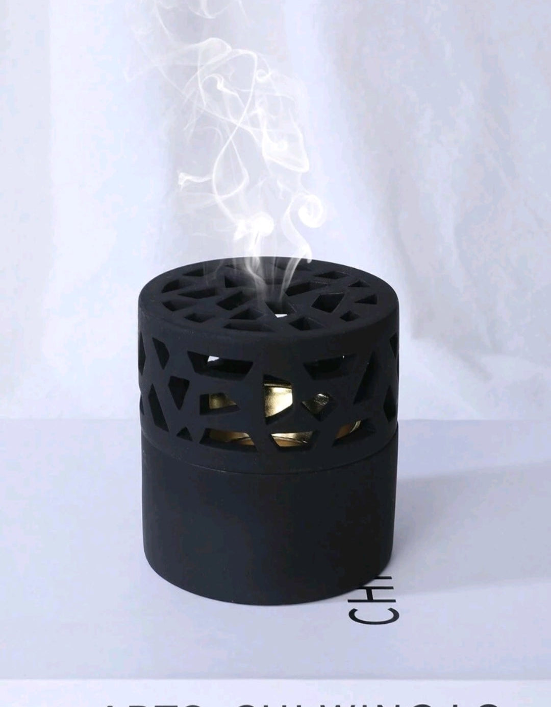 Brûleur d’Encens Architectural - Éclipse Noire