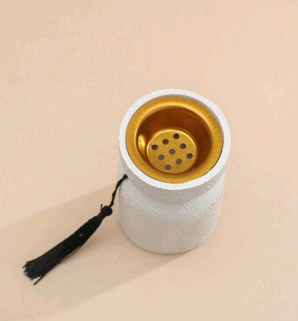 Brûleur d’Encens Artisanal Blanc – Élégance Zen