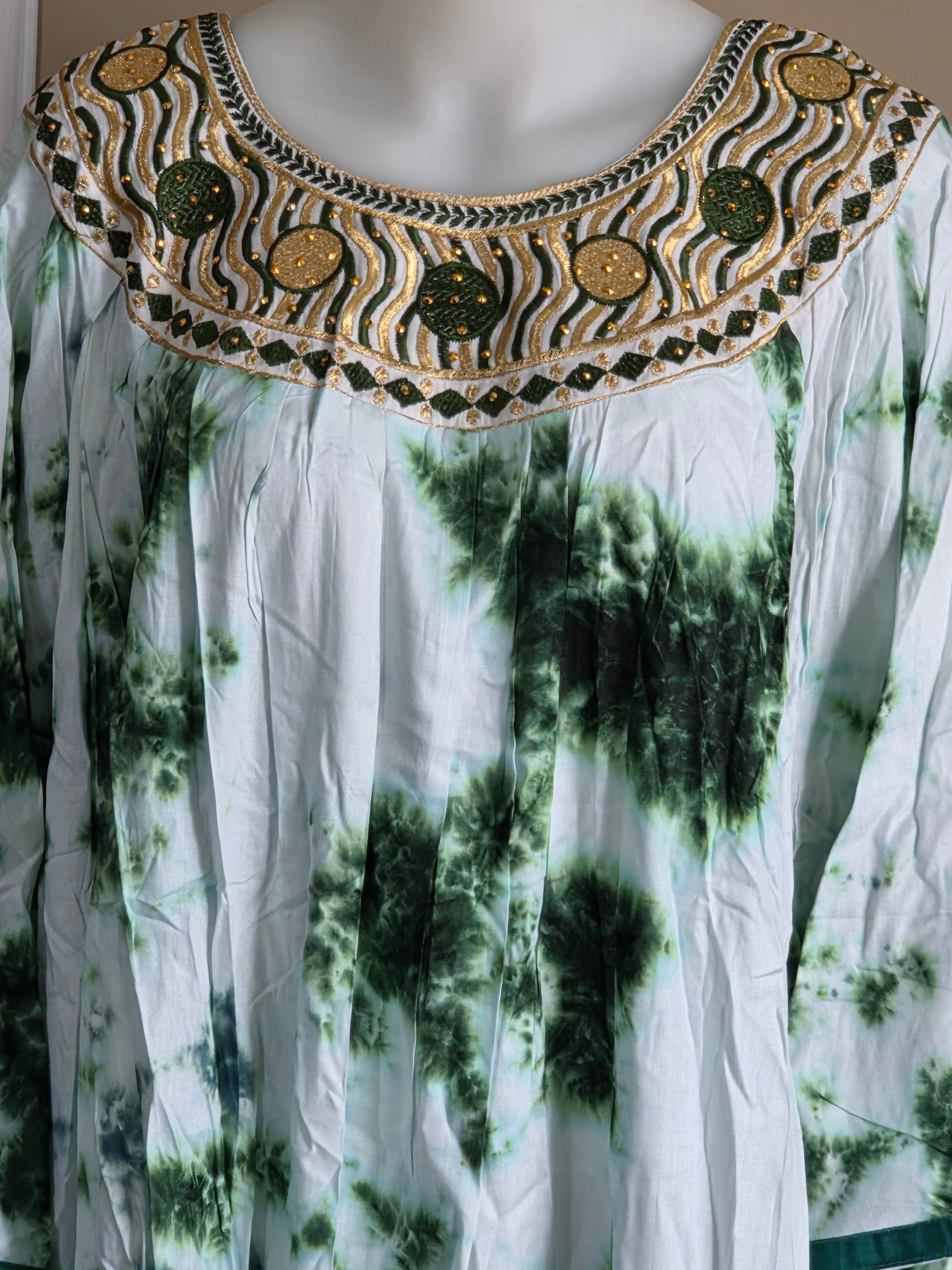 Boubou coton - grand foulard assorti