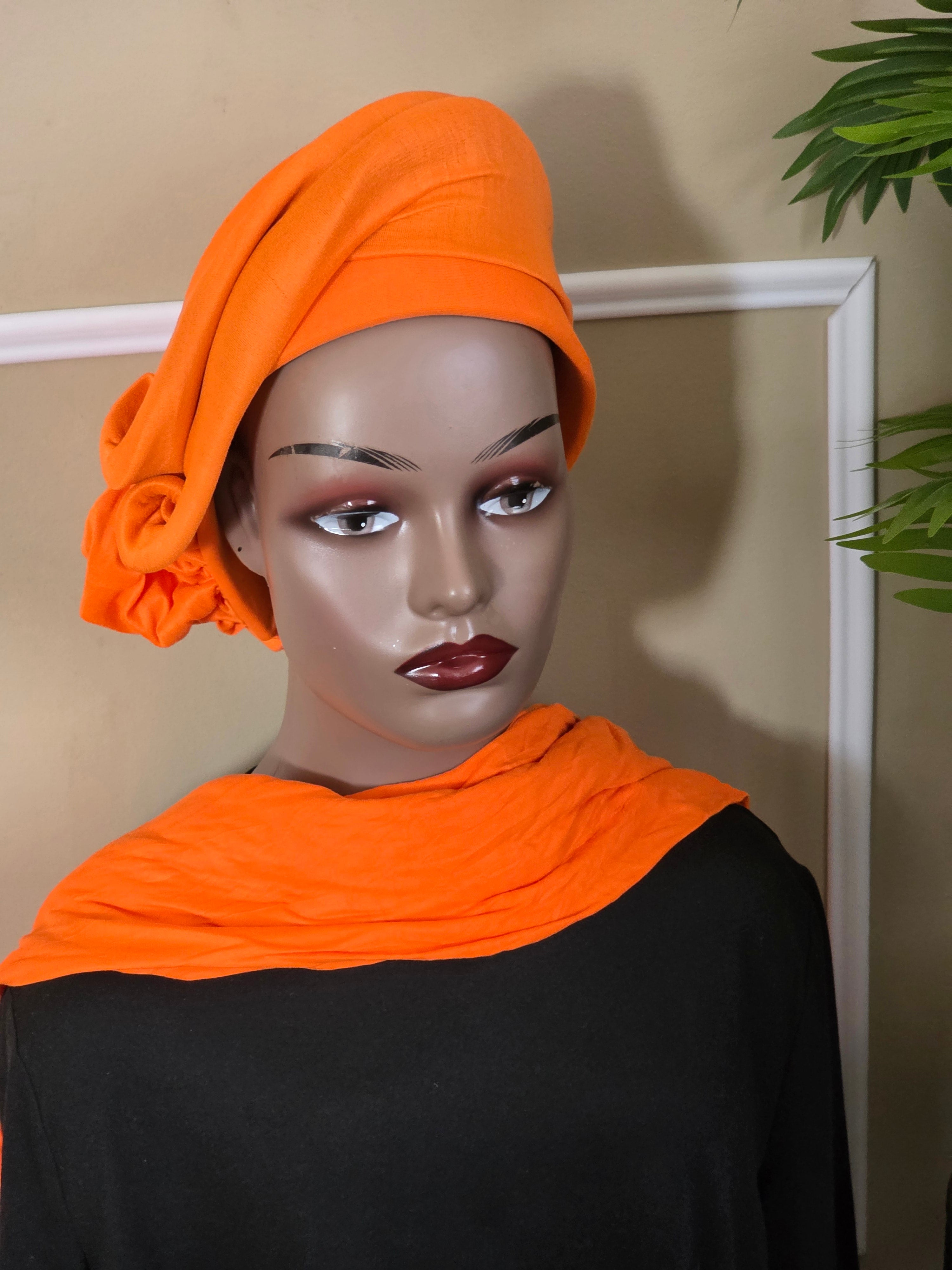 Turban avec foulard assorti