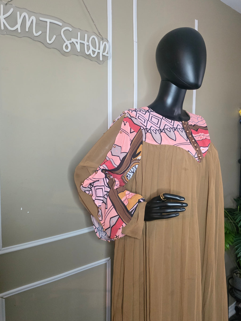 Robe Maxi Plissé chic