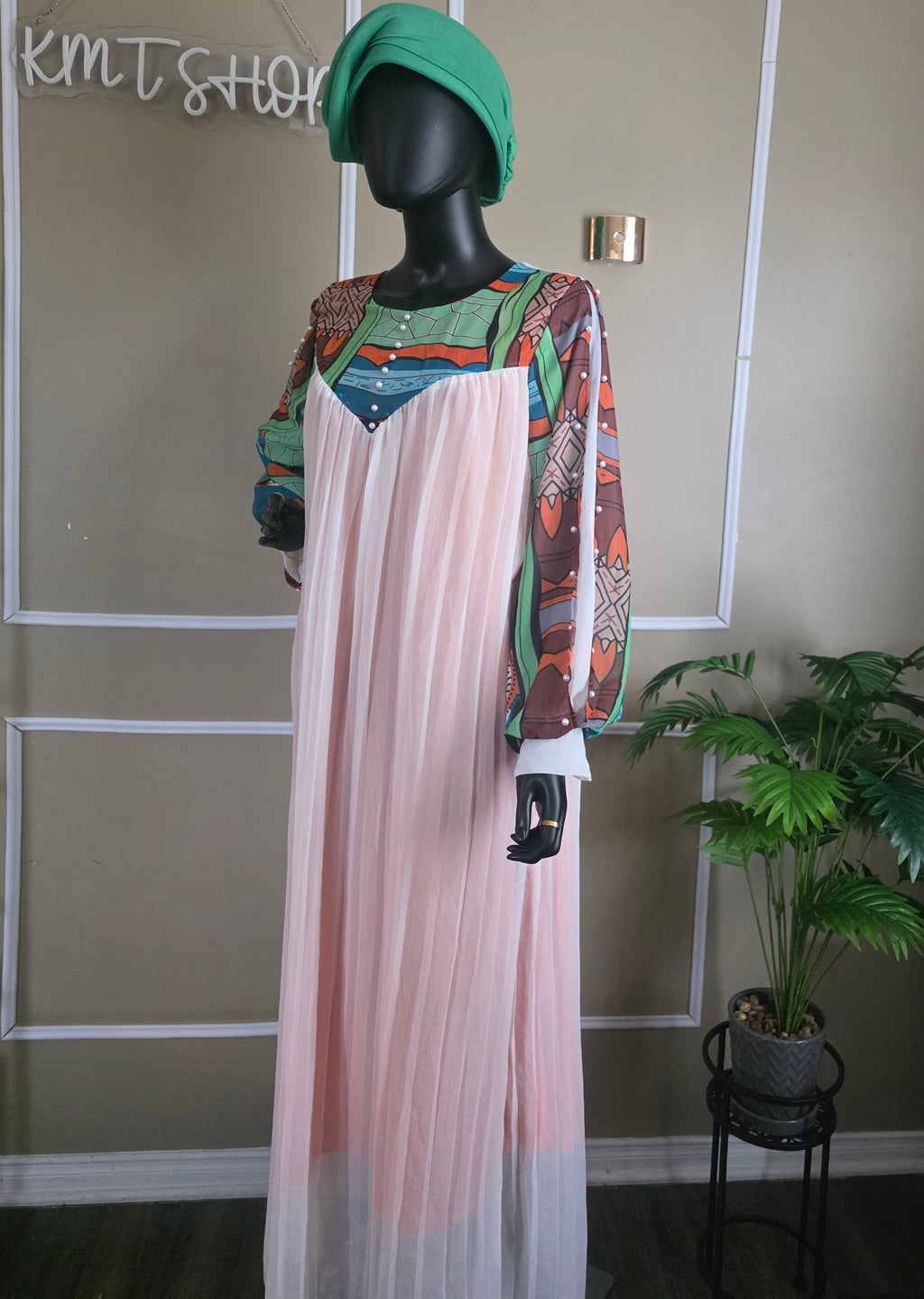 Robe Maxi Plissé chic