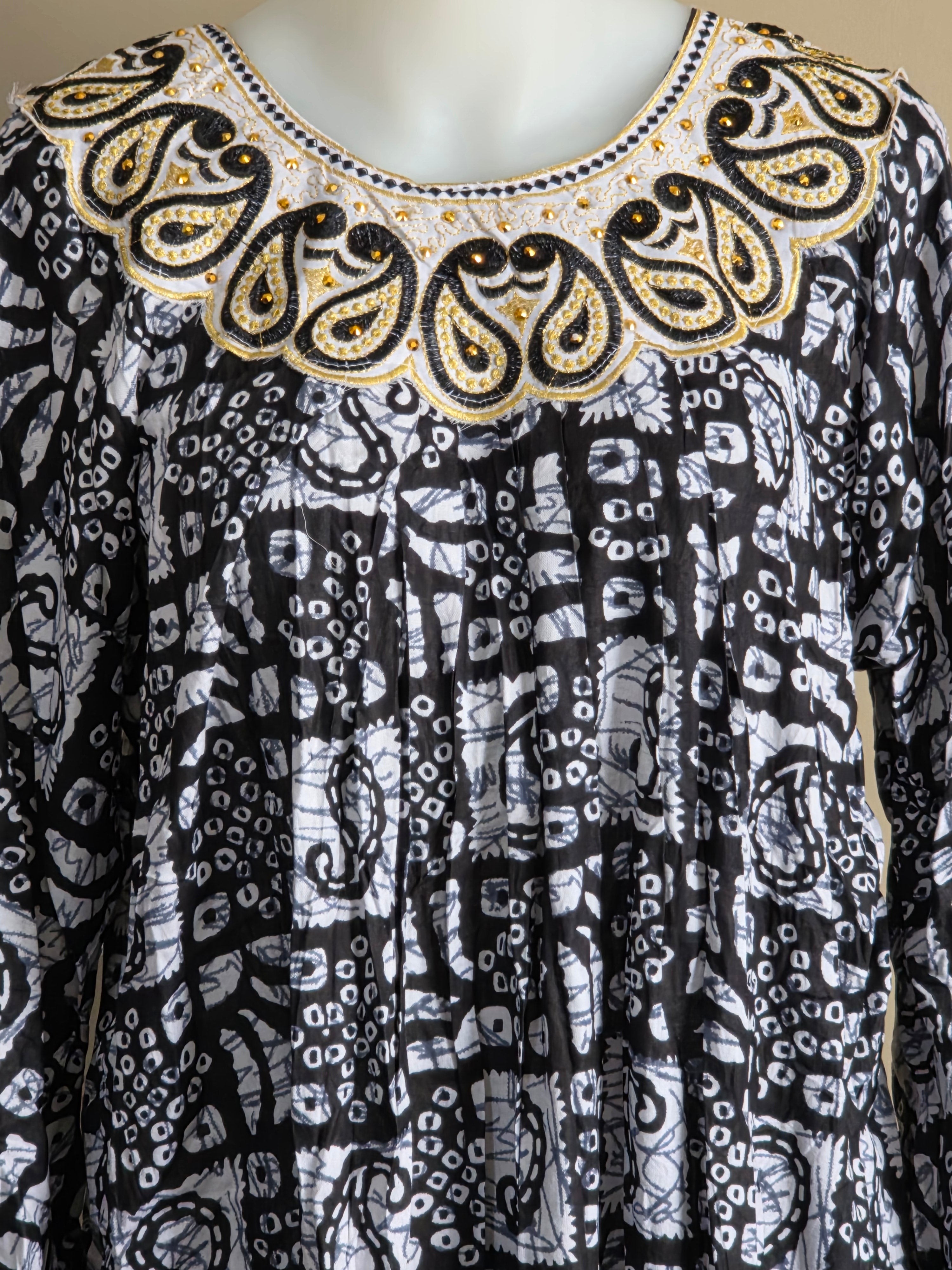 Boubou coton - grand foulard assorti