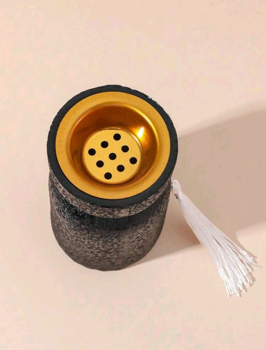 Brûleur d’Encens Artisanal Noir – Élégance Zen