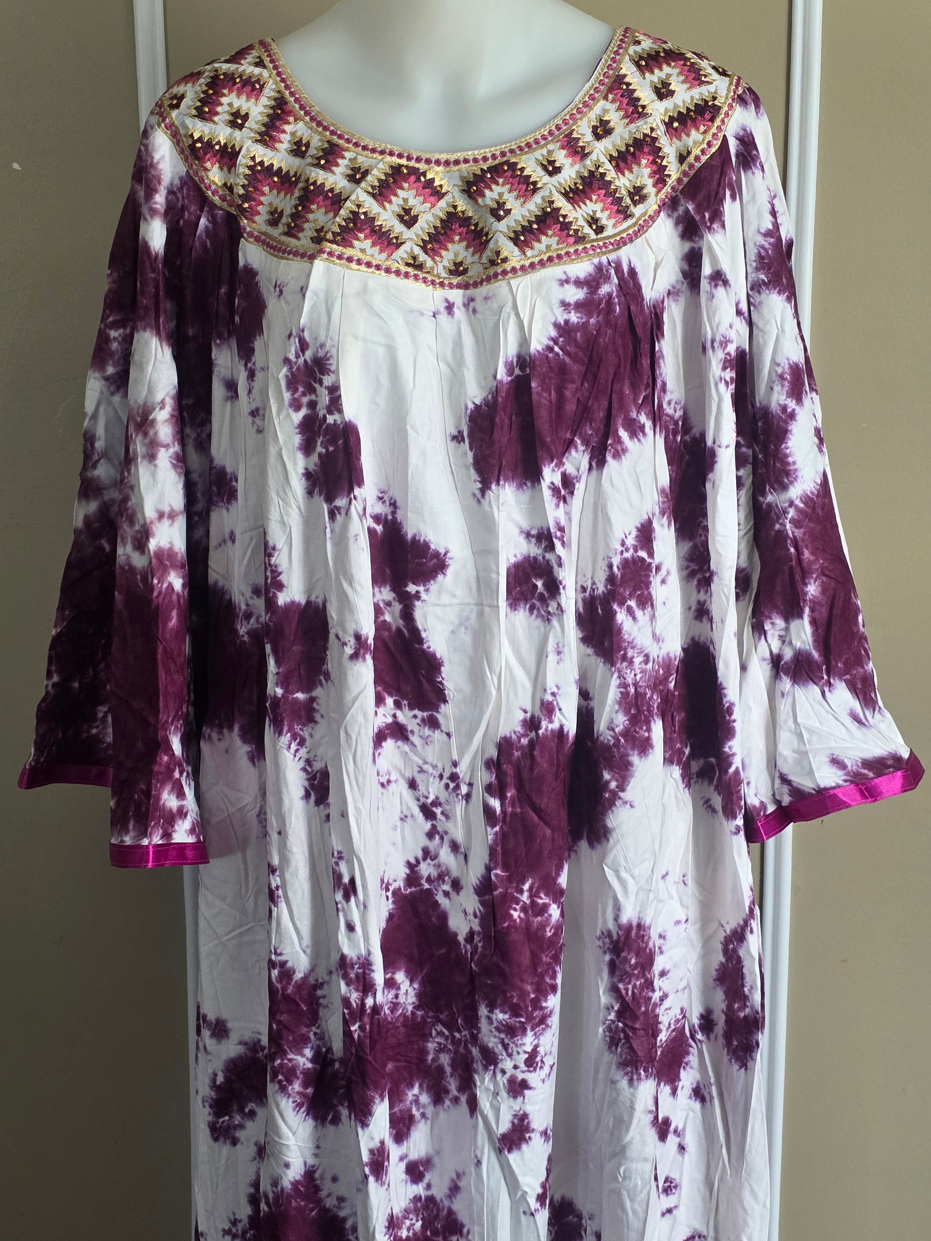 Boubou coton - grand foulard assorti