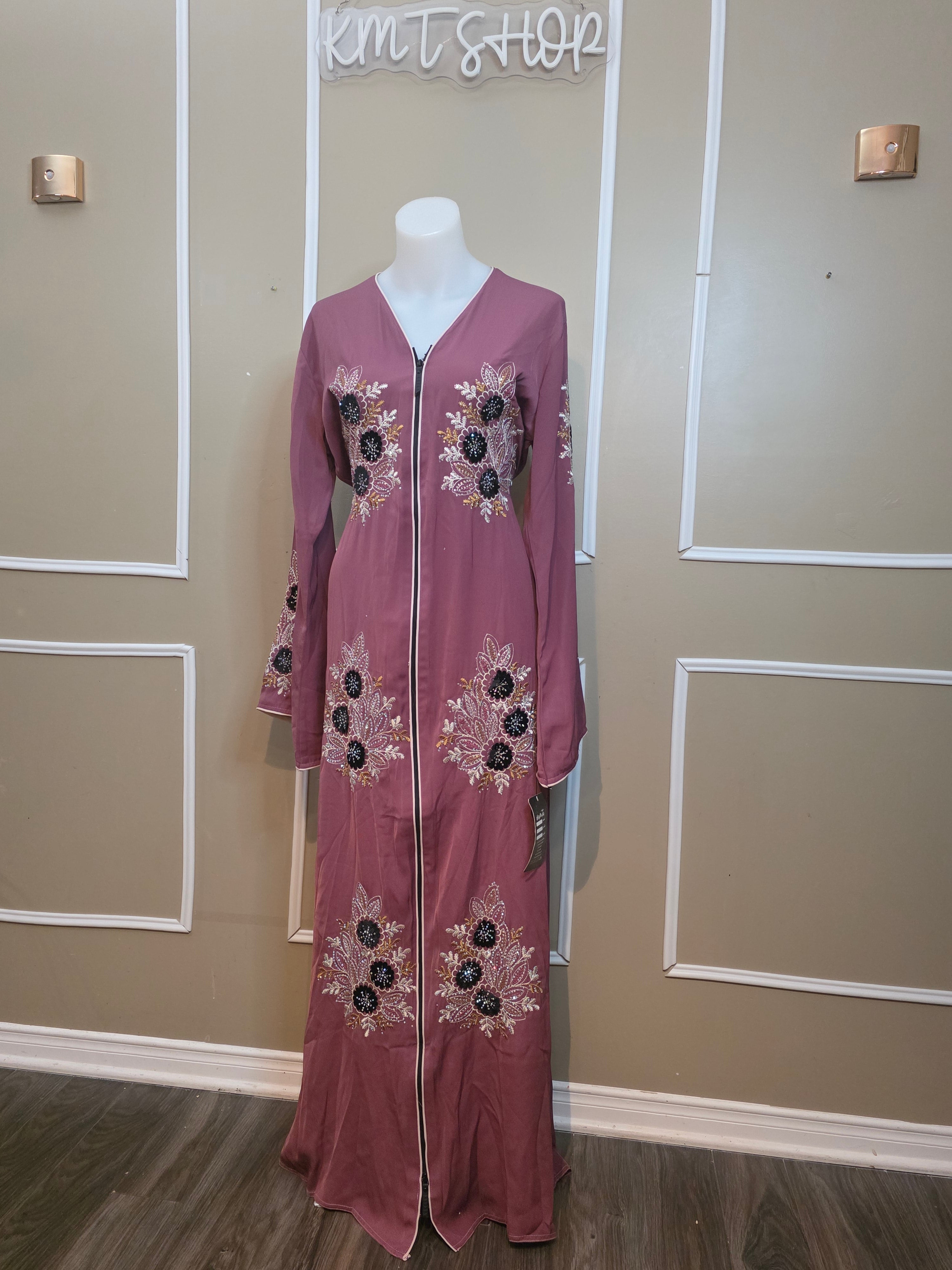 Abaya Flores violet