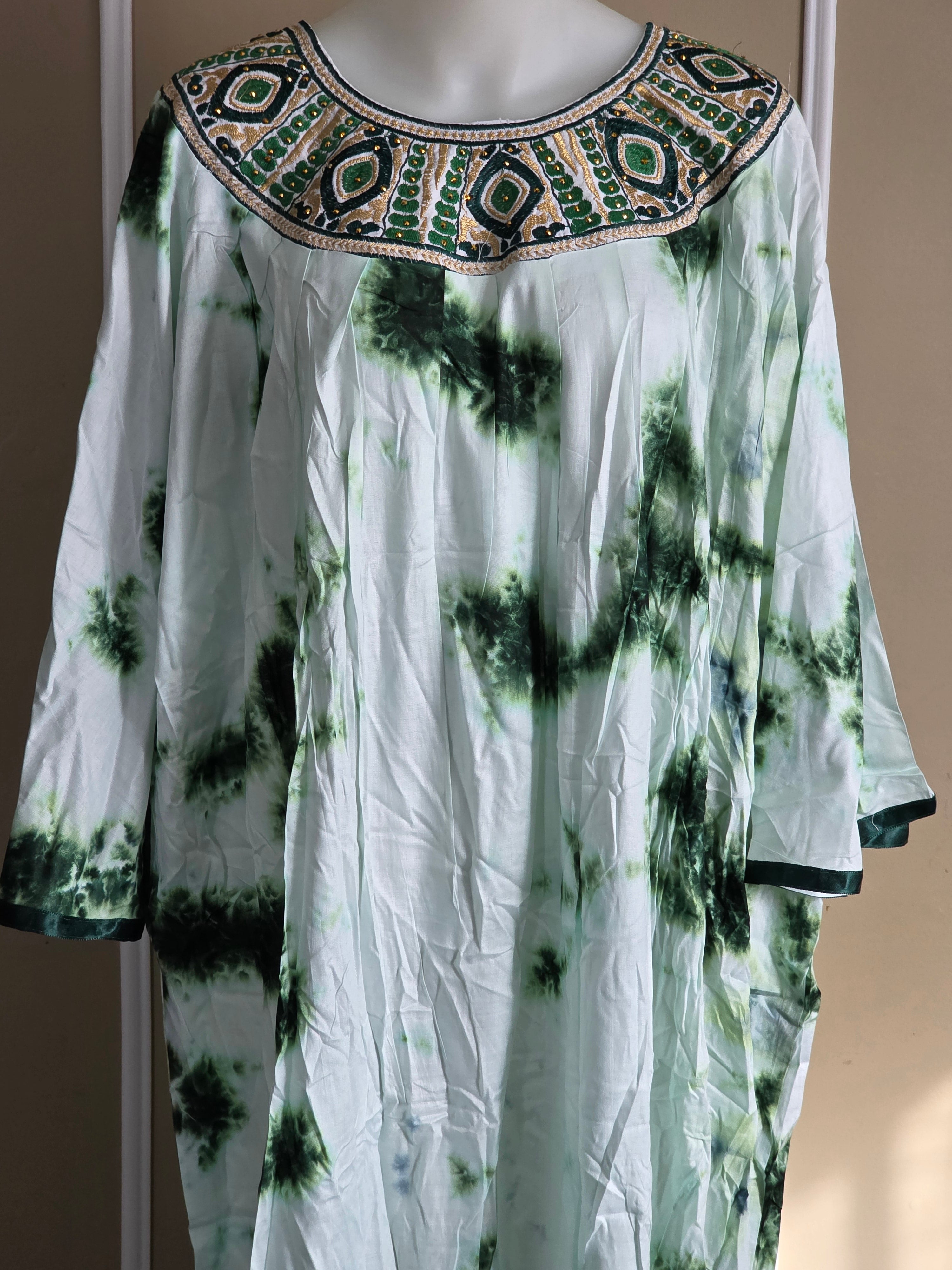 Boubou coton - grand foulard assorti