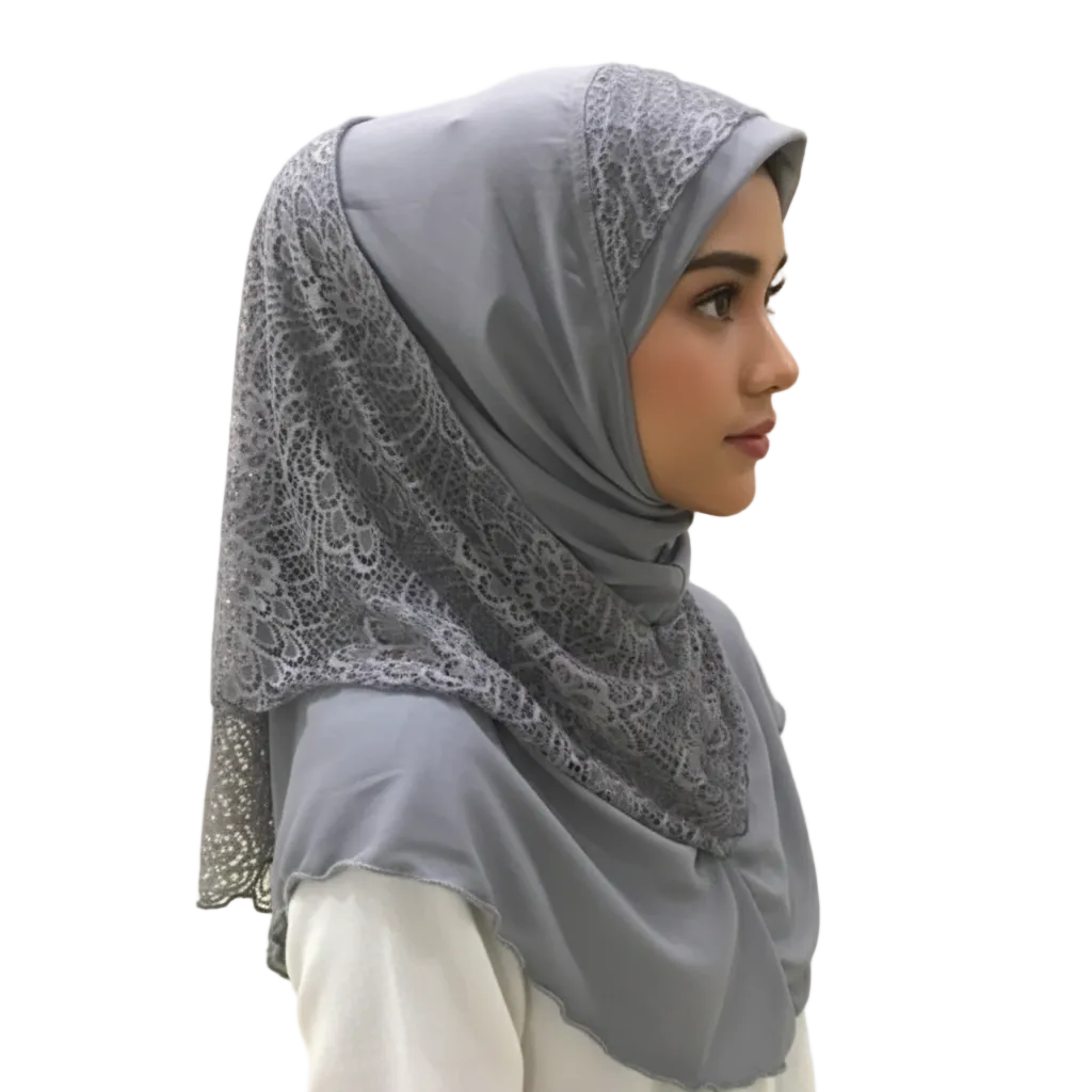 Hijab dentelle à enfiler