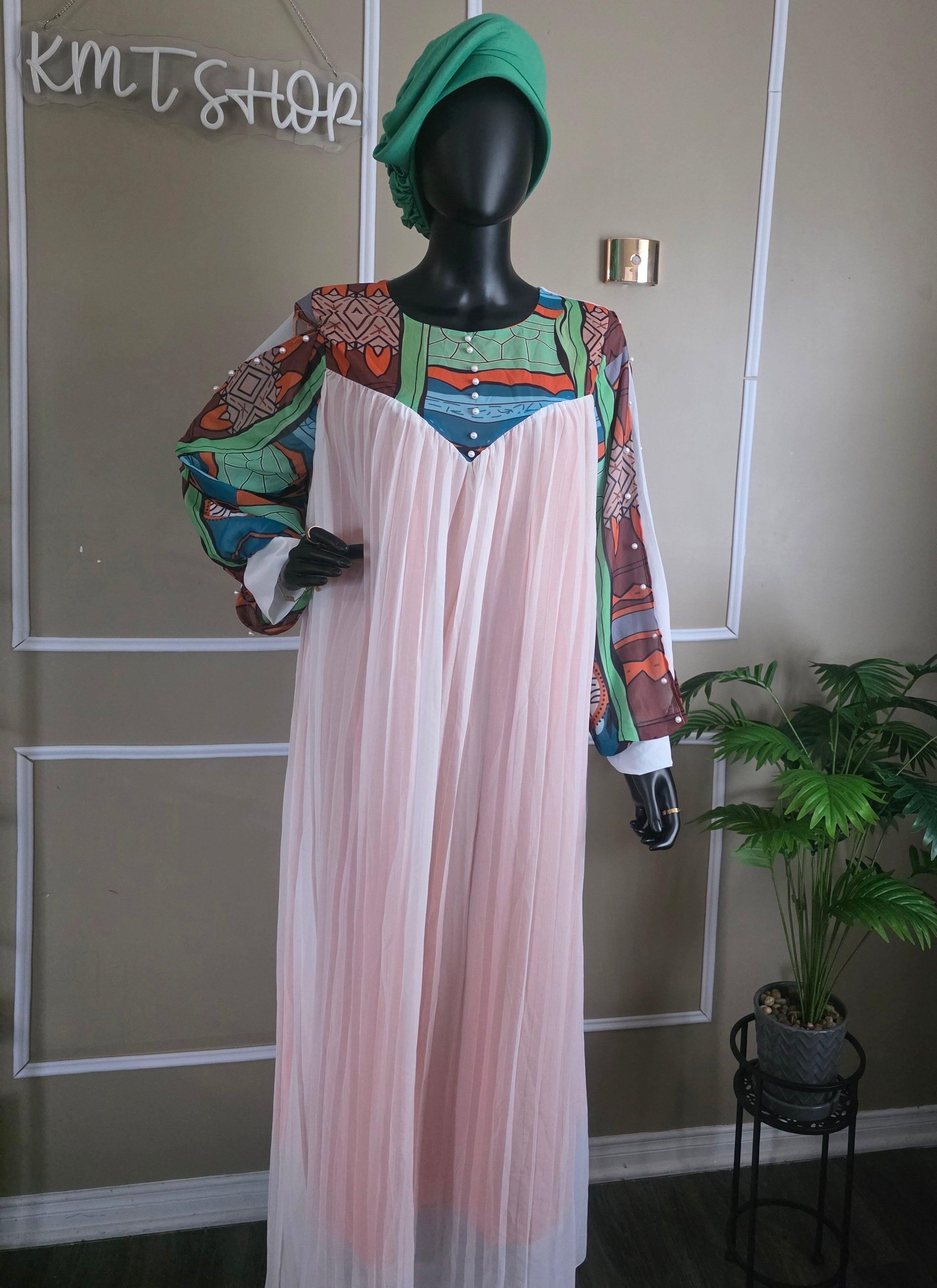 Robe Maxi Plissé chic