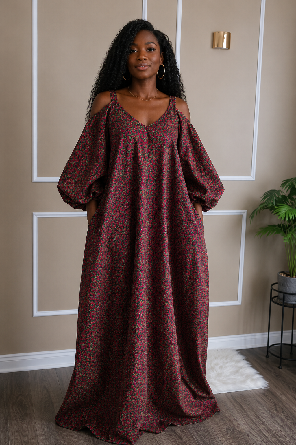 Robe longue épaules dénudées