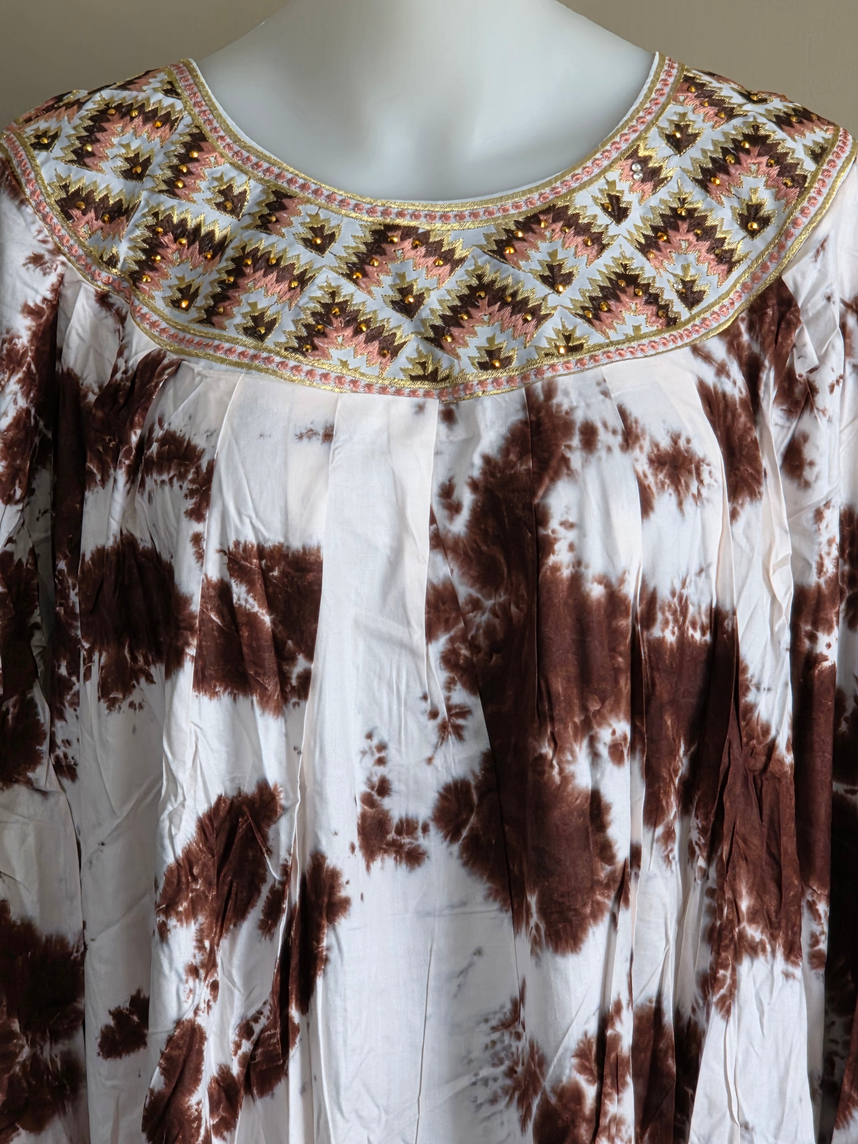 Boubou coton - grand foulard assorti